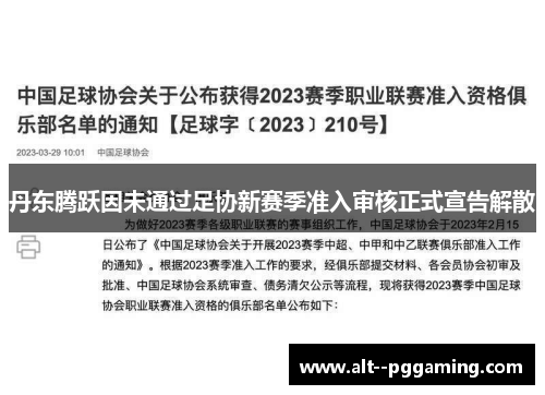 丹东腾跃因未通过足协新赛季准入审核正式宣告解散